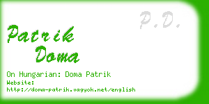 patrik doma business card